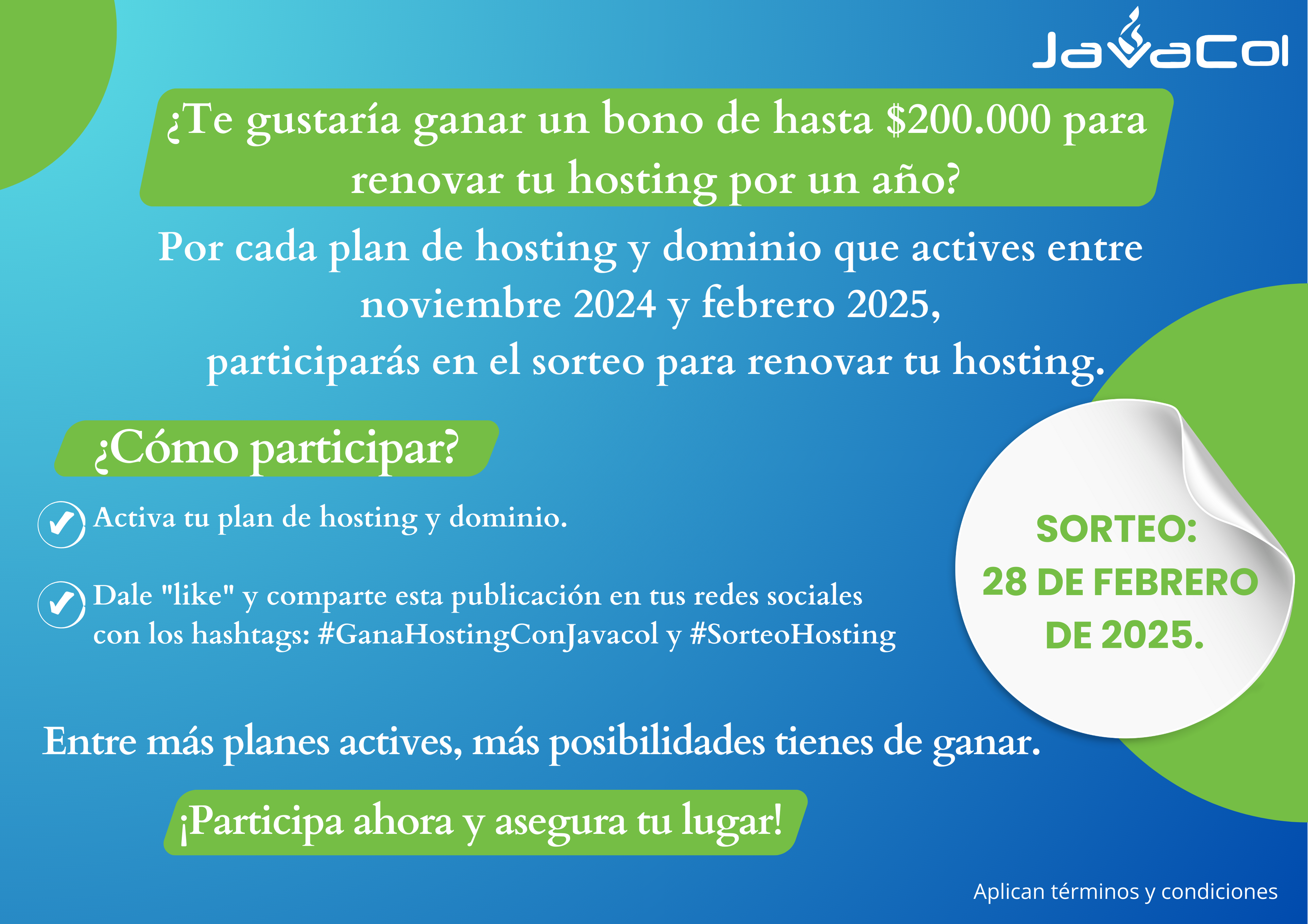 Sorteo Fidelización Javacol 2024-2025